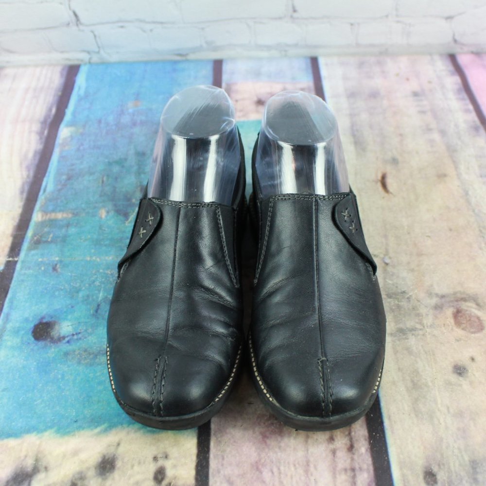Rieker Black Leather Anti Stress Low Heel Slip on Shoes Size 37 US 6 - Picture 5 of 9